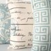 Throw Pillows Decorative Pillows Accent Pillows Cushion Covers Village Blue Natural BOTH SIDES - Combo Set of Three 18 x 18