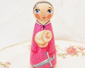 St. Perpetua Catholic Saint Toy - Wooden Doll - Made to Order