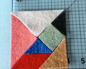 15 sets of Tangrams Puzzle Game Recycled Wool Felt Educational Toy Party Favor