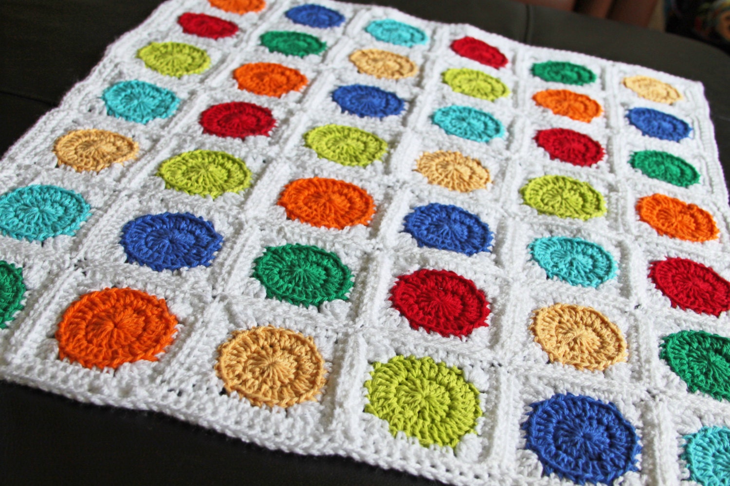 Custom Color Dot Baby Blanket