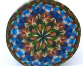 Mosaic polymer clay kaleidoscope cane unbaked