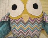 Sweet Plush Woodland Owl Softie in Novella by Valorie Wells for Free Spirit