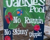 Pool Rules Sign