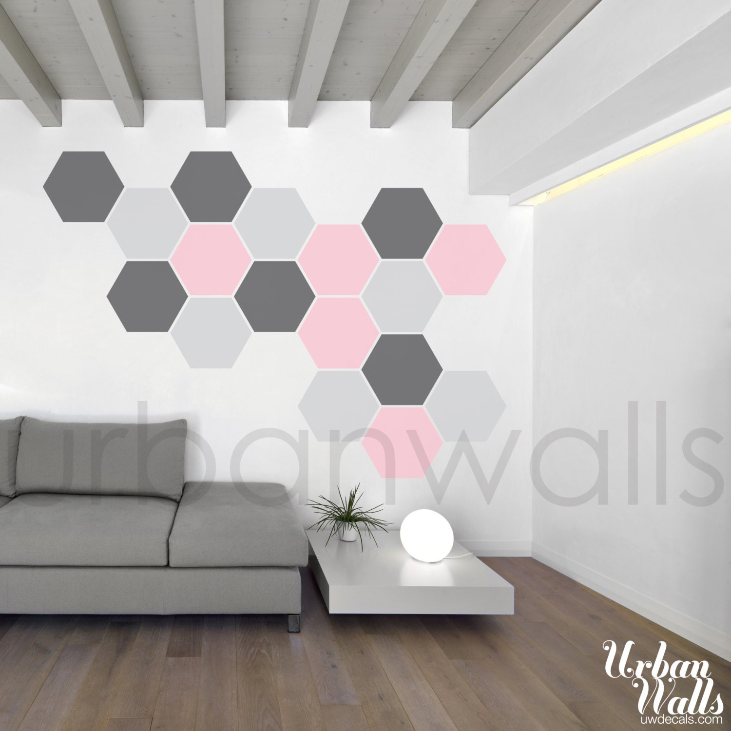 Vinyl Wall Sticker Decal Art - Honeycomb Pattern