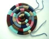 Handmade Rocking Chair Pad - Round Chair Cushion Hand Knit Seat Rug MEDIUM
