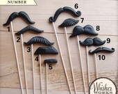 Plastic Mustache on a Stick - CHOOSE YOUR STYLE Il_170x135