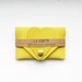 Yellow Heart Leather Card Case, business card holder, bank card case,