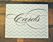 Cards Sign with Chevron Zig Zag for your Wedding of Special Event