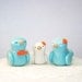 Love Bird Wedding Cake Topper Trio - Choice of Colors