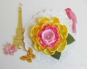 Springtime in Paris, large flower clip for all ages