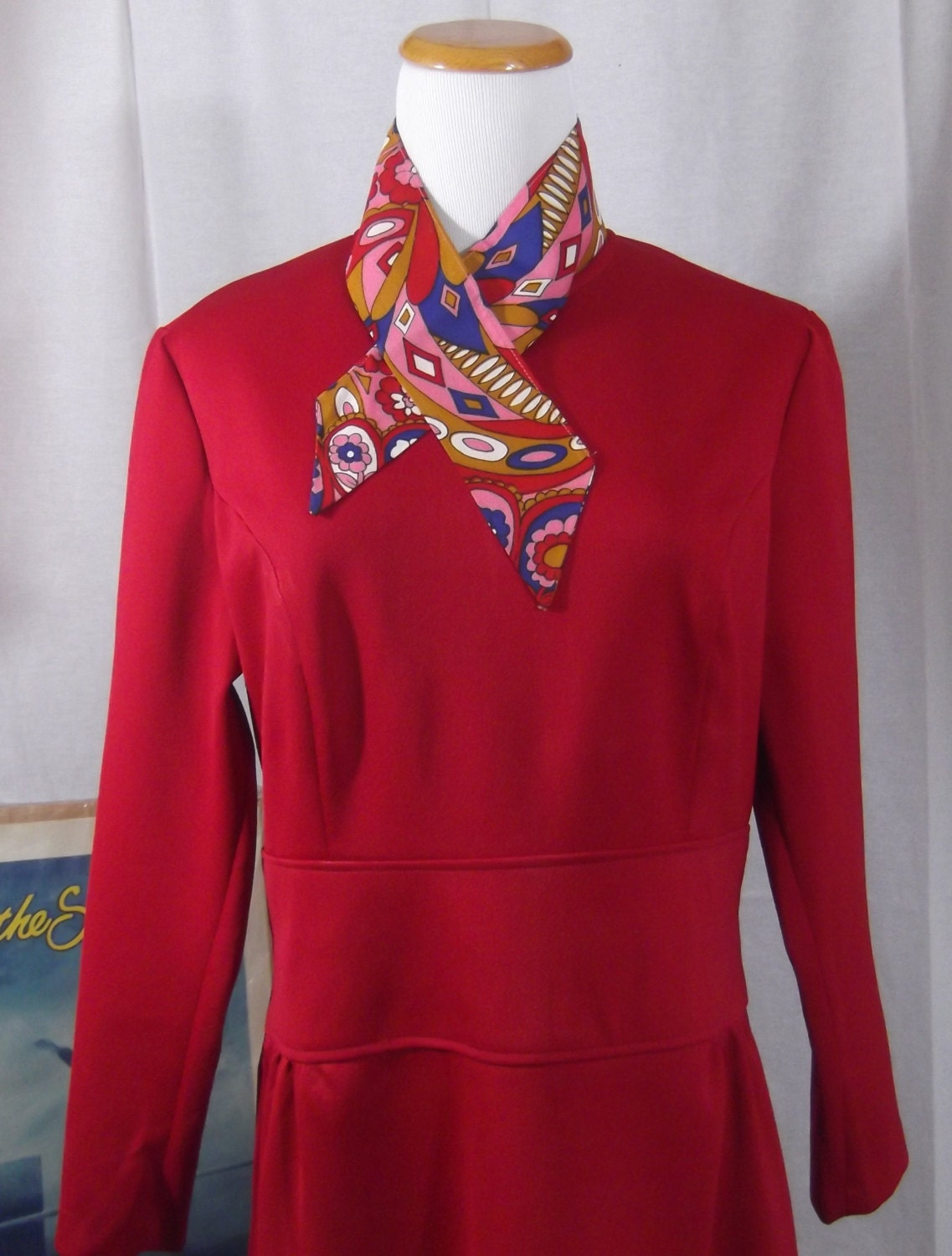 Mod Red Dress 60's Womenswear Women's Clothing