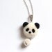 Wool Felted Panda Necklace