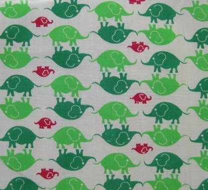 Elephants, Organic Cotton, 1 Yard