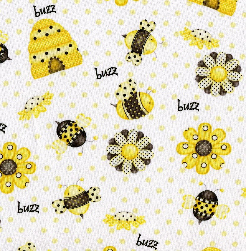 New - Bee Happy - Henry Glass Fabric - 1 yard - More Available