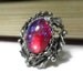 Vintage Ring Dragons Breath Opal Ring Vintage Jewelry Adjustable Ring Fire Opal Ring
