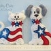 Dog Stuffed Animal Pattern - Felt Plushie Sewing Pattern & Tutorial - Liberty the Patriotic 4th of July Dog - Patriotic Embroidery Pattern
