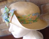 Vintage Laura Ashley Mother and Child Girls All Natural Straw Hat-Reduced Price