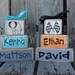 Personalized Name Wood Stacker block set  family nursery baby kids room birthday gift home decor primitive personalized block set