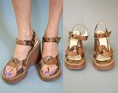 Snakeskin Vegan Leather Platform Sandals