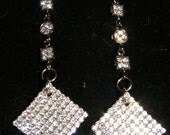 Rhinestone dangler earrings