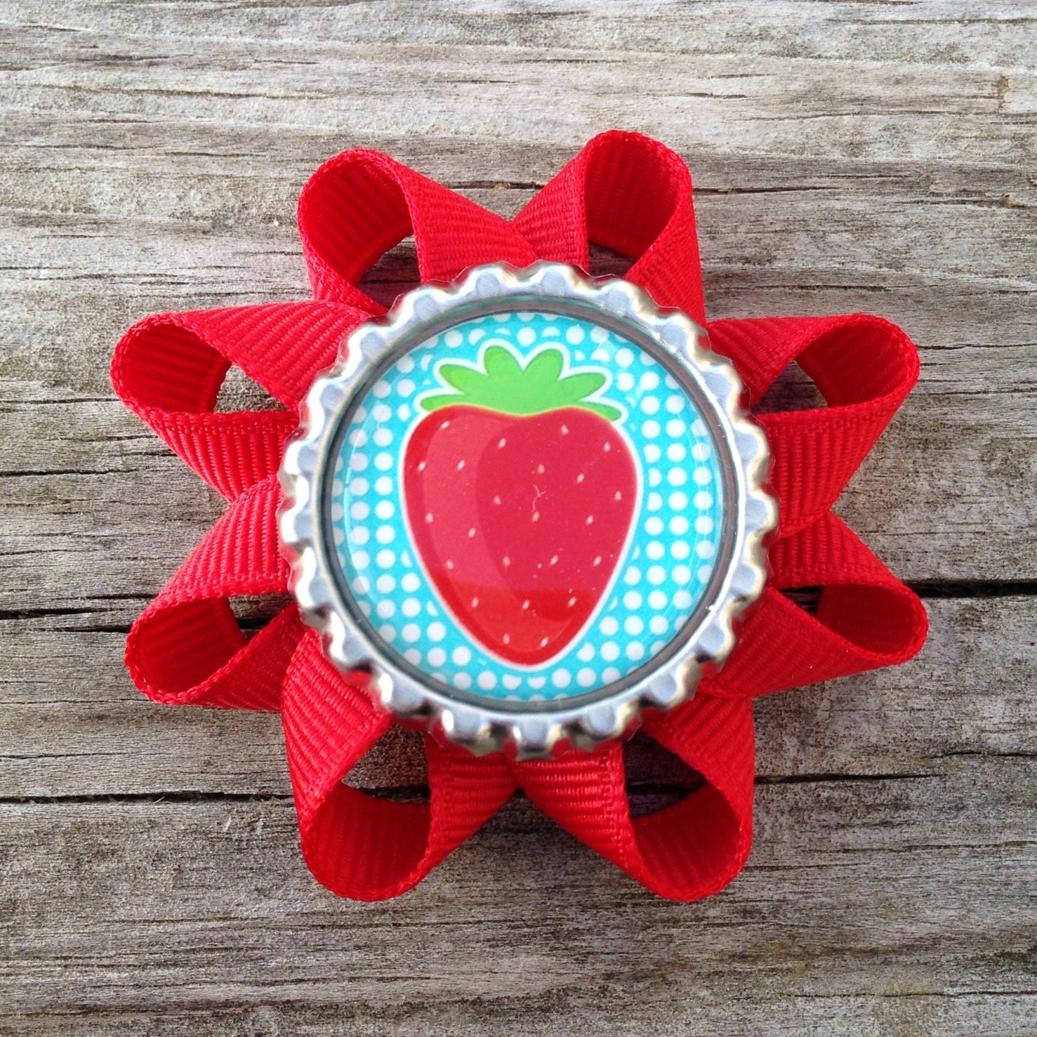 Strawberry Loopy Hair Bow - Toddler Hair Bows - Girls Hair Accessories... Free Shipping Promo