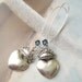 Silver Heart And Crown Charm Earrings Swarovski Crystals Queen Of Hearts Earrings