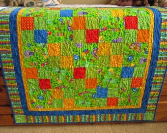 Bugs Bright Child's Patchwork Quilt