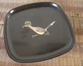 Vintage Couroc Roadrunner Square Plate