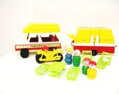 Vintage Fisher Price Pop Up Camper Set