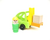 Fisher Price Green Forklift Construction Vehicle
