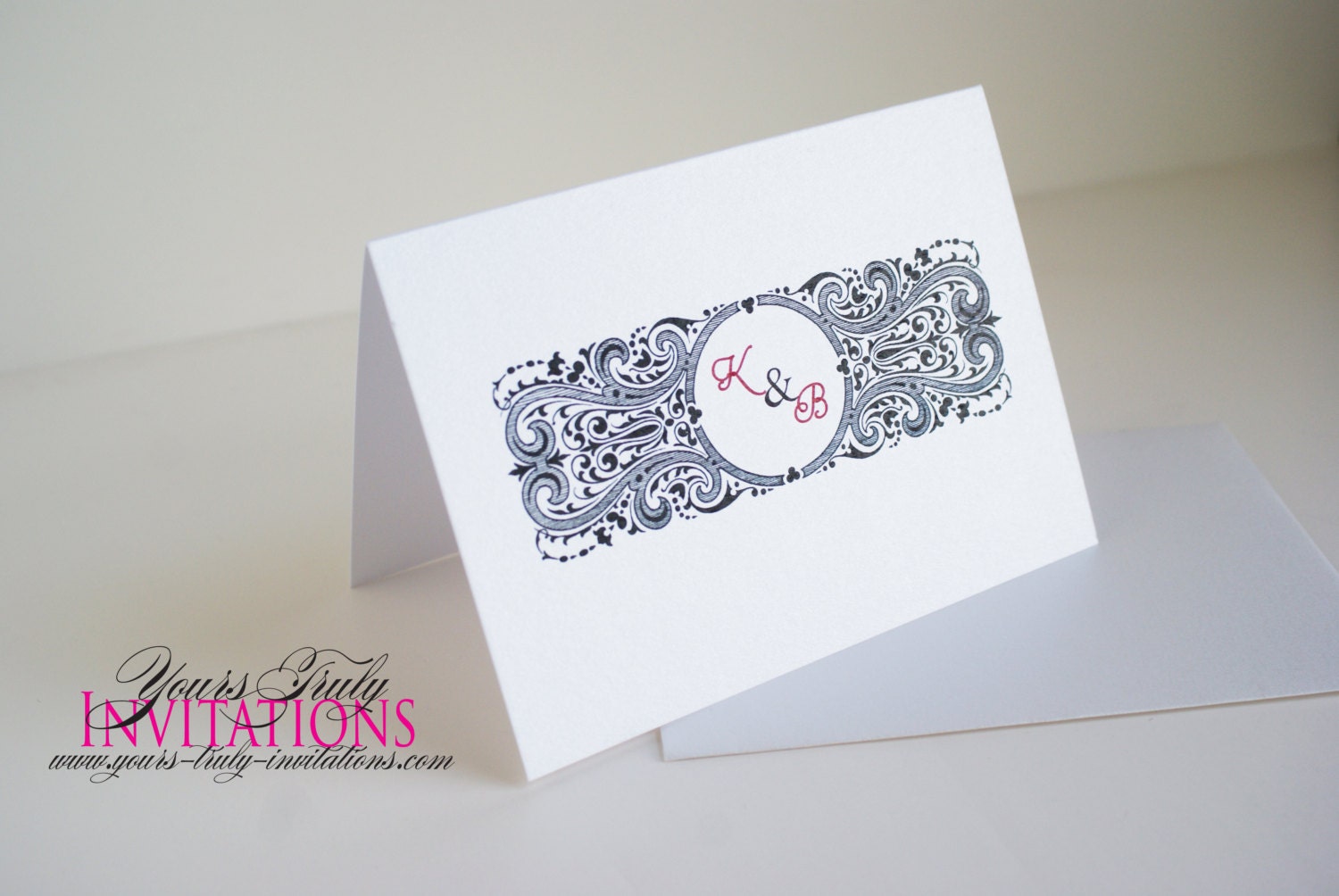 Personalized Art Deco Note card - available in your colors