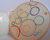 Hand Embroidery Hoop Art Circles Hand Embroidered