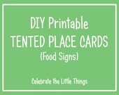DIY Printable Tented PLACE CARDS - Food Buffet Cards, Signs Il_170x135