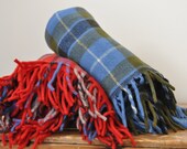 Vintage Pair of Paid Wool Picnic Blankets