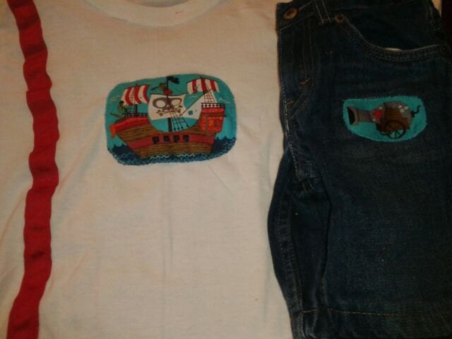 CLEARANCE  Pirate Outfit, Short set, Boys, Size 5