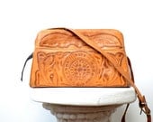 May Sale // Vintage Tooled Mexican Handbag