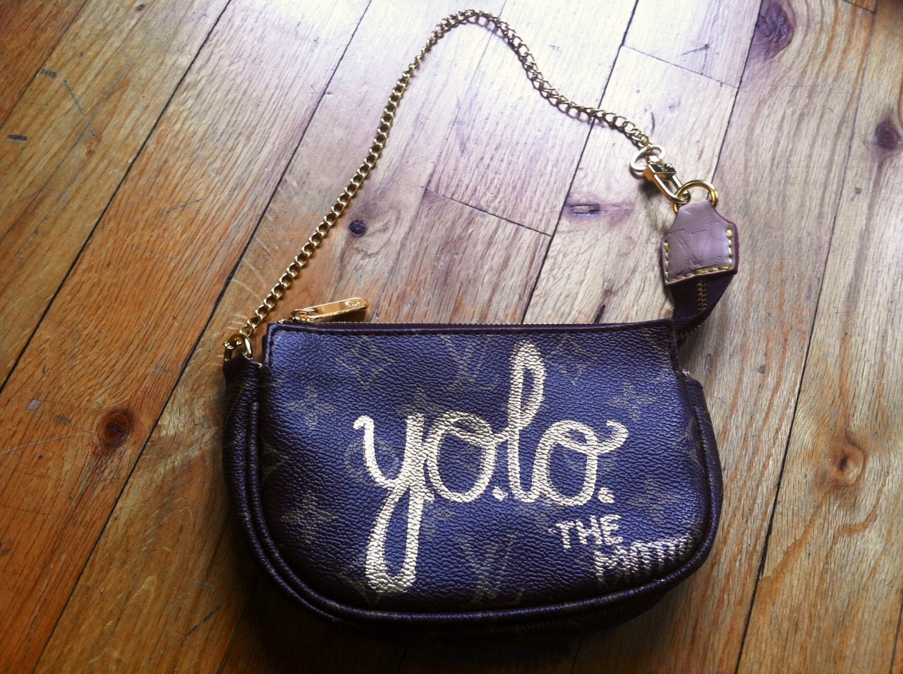 THE MOTTO Louis Vuitton Inspired Tagged Wristlet - Wearable Art by Refined Yet Rugged