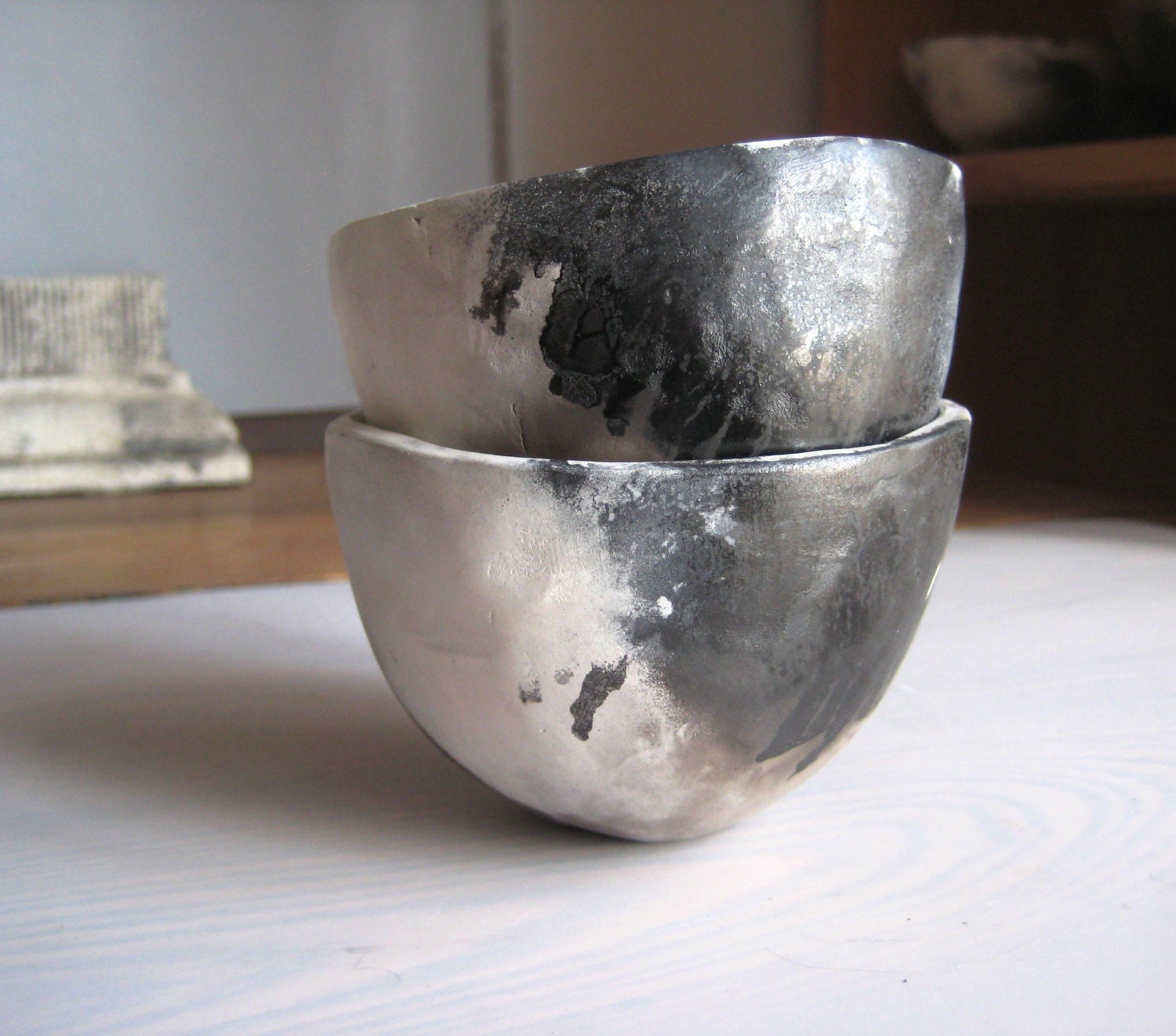 Pair of Pit-fired Earthenware Cups: 11.1 & 11.3