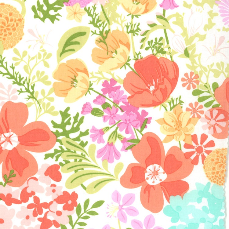 Honey Honey  - Garden - Sunset - by Kate Spain Quilt Fabric- 1/2 Yd BTY for Moda 27141 11