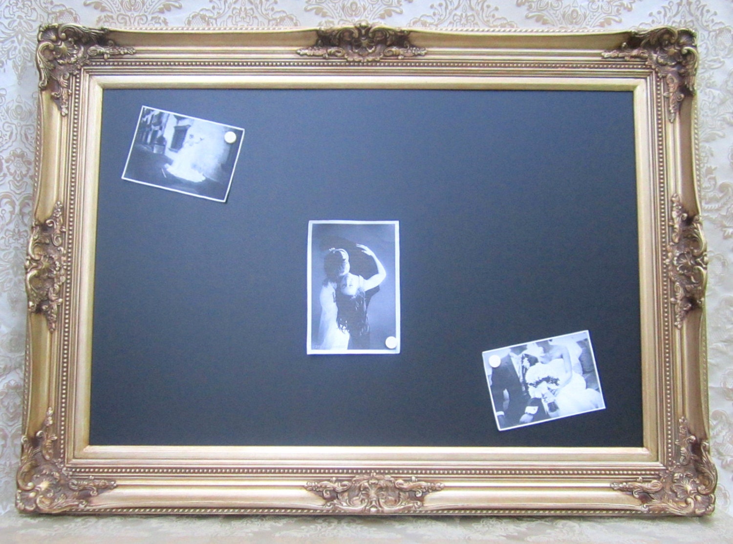 FRENCH PROVINCIAL DECOR Chalkboard Dining Room Furniture French Dining Room Decor 44"x32" Extra Large Black Framed Baroque Chalkboard