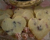 Cherry Almond Vanilla Shortbread Cookies      Valentines Day    Weddings    Showers