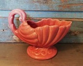 Haeger Pottery Pink Mauve Handled Vase Urn Planter Vintage