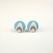 Shark Attack Fabric Covered Button Earrings