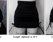 Rita Adjustable Length Skirt with Attached Tummy Control  Bottoms in Black