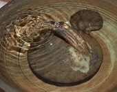 Cat Fountain, Ceramic, Handmade, Foodsafe -  " Oak Jet " - 11 Inch Diameter
