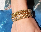 Infinity Bracelets Gold, Gold Stacking Bracelets, Friendship Bracelets, bff bracelets, stacked bracelets