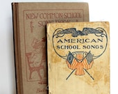 CLOSING SALE Reduced 50% Antique 100 Year Old American School Song Books