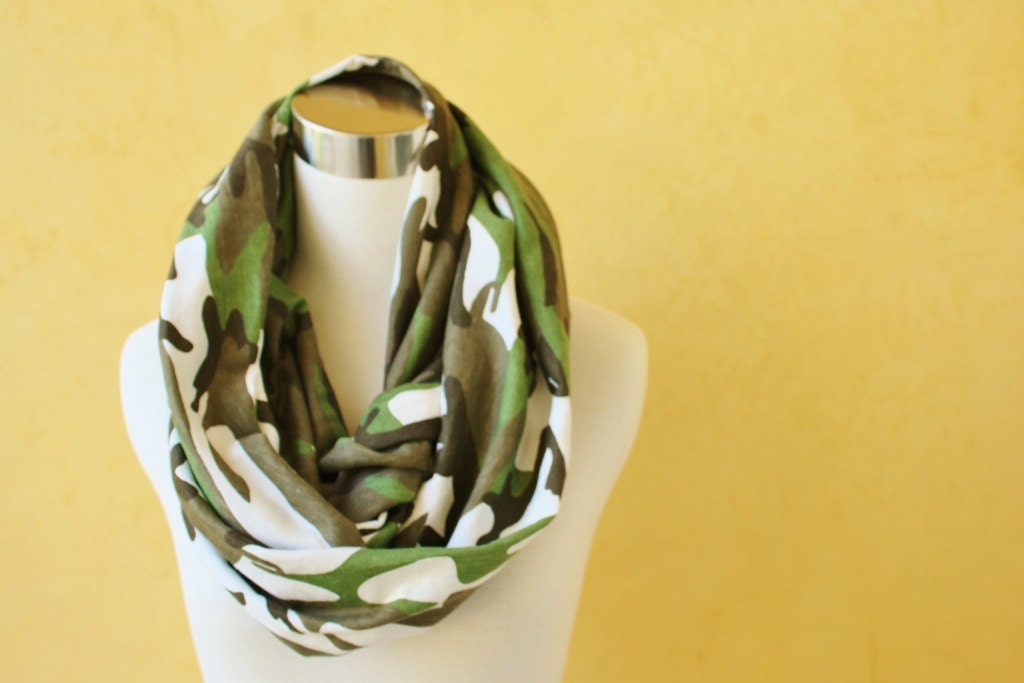 Camouflage Jersey Infinity Cowl Scarf Duck Dynasty Style