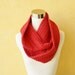 Coral Crochet Cowl Scarf Infinity Spring Scarf
