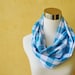 Teal Checkered Spring Infinity Scarf